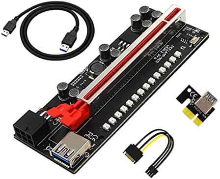 Solustre 6 setovi PCIe grafički adapter Kabel za hard disk GPU produžni kabl rudarstvo GPU produžni kabelski rudarski rudarski kabelski kabelski kabel GPU Riser Grafički kartica Extender