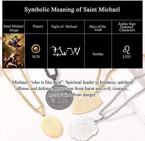 U7 St. Michael medalja za muškarce žene nehrđajući čelik 18k pozlaćen biblijski arhanđel privjesak