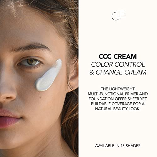 CLE Cosmetics CCC kremasta podloga, krema za kontrolu boje i promjenu koja je hibrid bB I CC kreme, višenamjenski Beauty Primer i podloga za lice za najbolju kožu ikad, 1 fl oz SPF 50