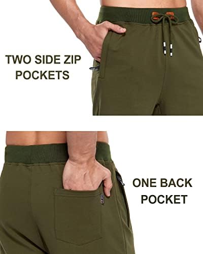 YNimioaox muške kratke hlače Ležerne vježbe sportske kratke hlače sa džepovima sa patentnim zatvaračem