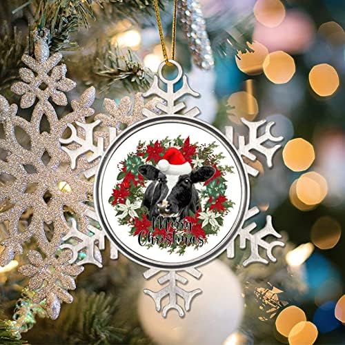Moj 1. božićni božićni drvci Bowed Greet zelenilo Bijeli pahuljice ukrasi za odmor Božićni ukrasi za zabave