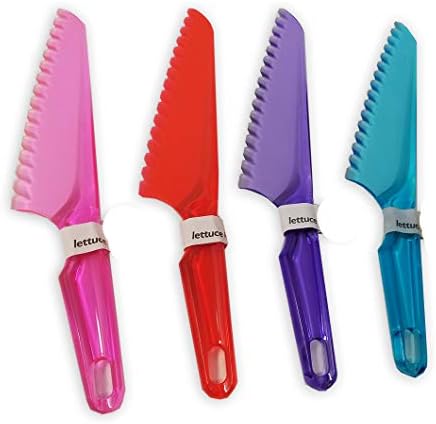 Vrhunski plastični noževi za salatu / nož za torte sa nazubljenim rubom-Set od 4 komada