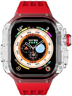 Twrqa za Apple Watch Ultra 49mm prozirni fluororubber luksuzni komplet za modifikaciju CASE & BAND za iWatch