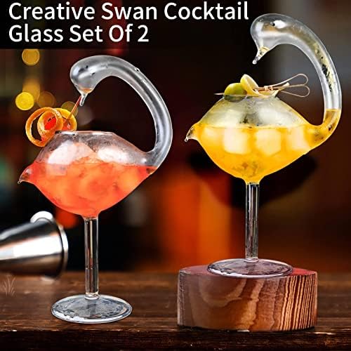 [Poklon Set] - Swan cocktail Glass 6 oz Creative naočare za piće Unique Wine Glass Set 2 Margarita Glass