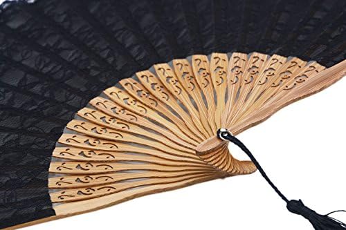 Amajiji kineski / japanski vintage retro stil bambusovog drvenog svilenog sklopivog ventilatora za žene HBSY