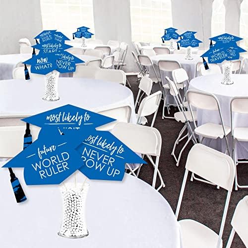 Velika tačka sreće HILARESIOSTI Blue Grad - Najbolje tek dolazi - Royal Blue mature Party Photo Booth Read Kit - 20 brojeva