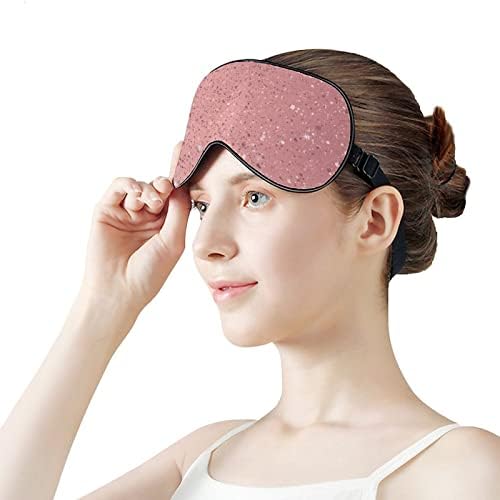 Rose Gold Giltter Mekana maska ​​za oči Pokrijte efektivno sjenčanje slijepojku Udobnost maska ​​za vrijeme spavanja s elastičnim podesivim remenom