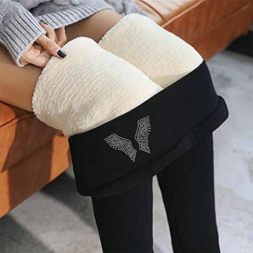 Tajice za žene Kašmire Termalne hlače Dijamantne tiskane zimske tople šerpe elastične tanke bazne hlače