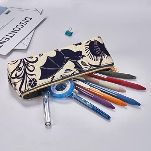 DCARSETCV olovka sa printom za šišmiše slatka torbica za olovke trokut kožna olovka torbica Kancelarijska