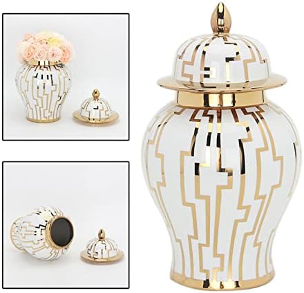 KLKCMS porculan đumbir jar sa poklopcem, ukrasna keramička pupoljka za kućni dekor, centralni dekor ukras