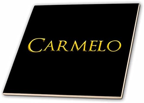 3drose Carmelo zajedničko ime za dječaka u Americi. Žuta na crnom talismanu-pločicama