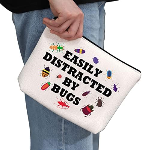 G2TUP poklon za bug insekta lako se ometaju greške vrećice za šminke za šminku Bug Lover Kozmetička torba