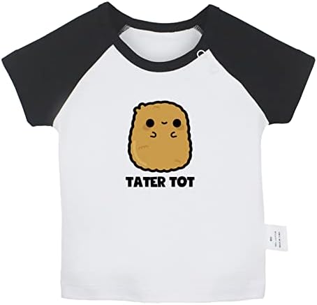 TATER TOT Funny T-majice Baby Unisex Grafičke malene vrhove novorođenih mališana Tors 0-24 mjeseca Dječja odjeća za pamuk