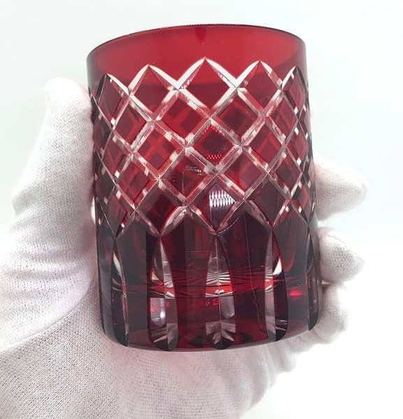 Yagai Rock Glass, Kiriko Glass, Rock Glass, whiskey Glass, Paulownia Box, Kiriko Workshop, Promotsu, Made
