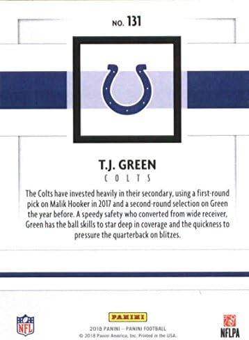 2018 Panini NFL Fudbal # 131 T.J. Zvanična trgovačka kartica Green Indianapolis Colts