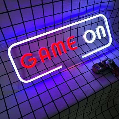 JAUEMT Gaming neonski znak, Led Neonski natpisi na USB-u Zidni dekor za dečake dekor igraonice, zona za igre, Muška pećina, spavaća soba