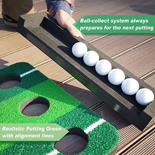 Sensexlub Golf Pong Putting Game, Indoor Put Green Golf Stavite set igre, Backyard Golf Games - uključuje stavljanje prostirke sa pupterom i sistemom sakupljanja lopte