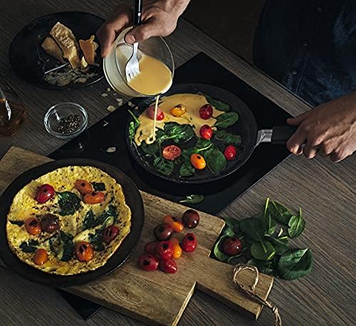Fiskars tiganj za omlet, prečnika: 22 cm, pogodan za sve vrste šava, Aluminijum / Plastika, tvrdo lice, otporan na ogrebotine, nelepljivi premaz, Crna, veličine 5-22 centimetra