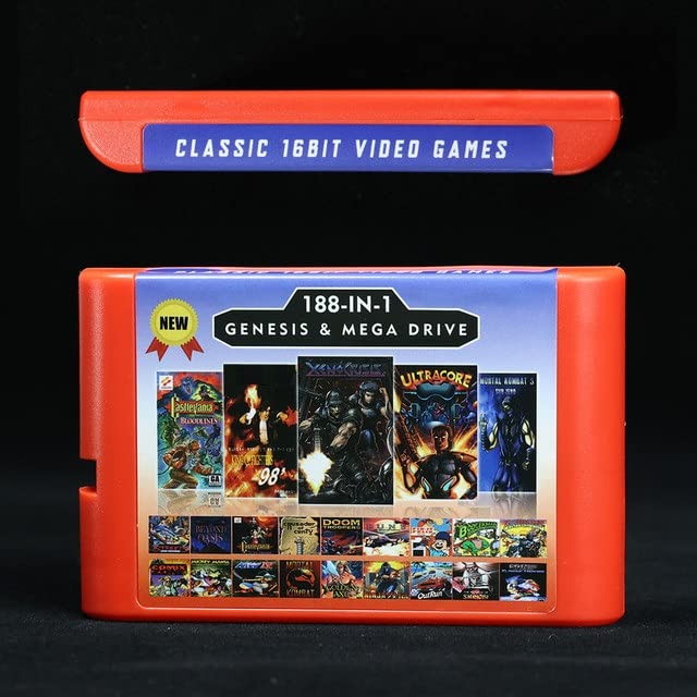 2G kartica Game 188 u 1 Bateriju Sačuvaj za Sega Genesis Megadrive Video Console sa morsal kombas 5 Ultracorre Xeno kriza