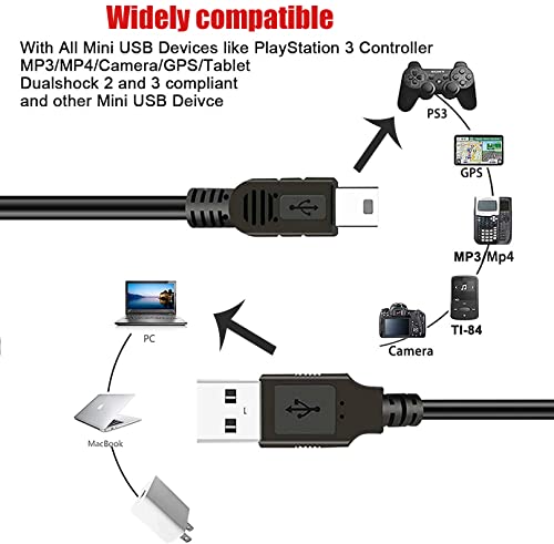 Mini USB punjač za sinkroniziranje punjenja Transmisija 2-u-1 Kabel Kompatibilan sa grafičkim kalkulatorom
