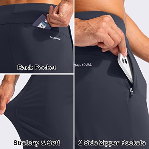 G postepeno muške golf joggers hlače sa džepovima sa zatvaračem Stretch tweatpants Slim Fit Track