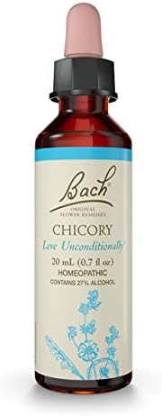 Bach Originalni lijekovi za cvijeće, cikorija za bezuvjetnu ljubav, prirodnu homeopatska cvjetna suština, holistički wellness i olakšanje stresa, veganski, 20ml kapljica