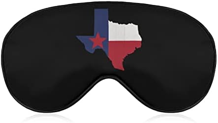 Mapa Texas Flag za spavanje Slepooko Maska Slatka sjenila za sjenilo Smiješni noćni poklopac s podesivim kaišem za žene muškarci