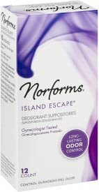 Norforms Feminine dezodorans supozitoriji, dugotrajnu kontrolu mirisa, ostrvska bijeg mirisa,