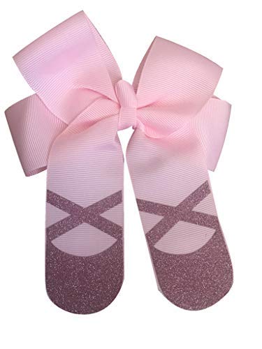 Dance hair Bow, pink Glitter Ballet Hair Accessories - plesne gumice za plesne recitale, rođendan