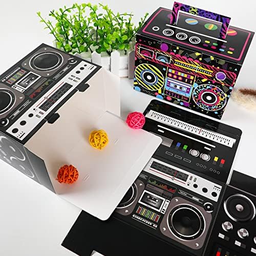 80s party Favor treat Box 24 kom Novelty Boom Box Poklon kutije Retro Radio miješane boje Candy