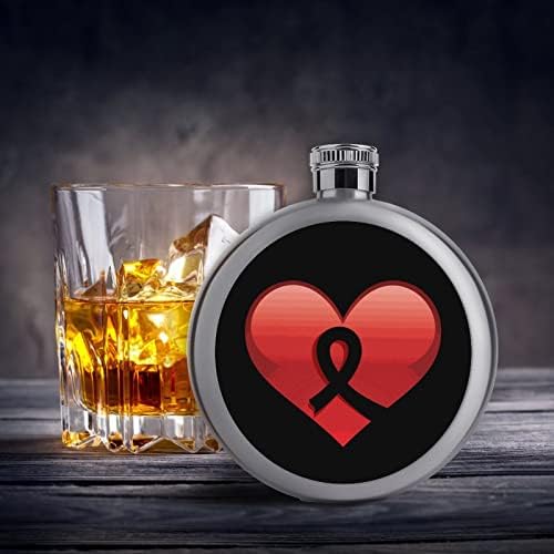Svjetski dan Aids Pozdrav Liquor tikvica sa poklopcem 5 Oz Whisky čelika Hip tikvice prijenosni vino tikvica