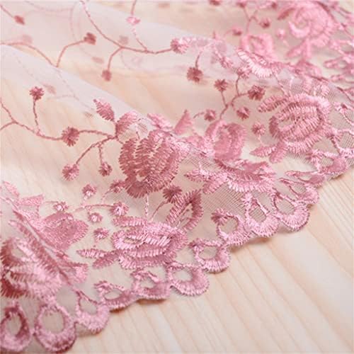 YFQHDD White Mesh Gaze ružičasti vez Exquisite čipke DIY dame Vjenčanje Dječja odjeća Tkanina