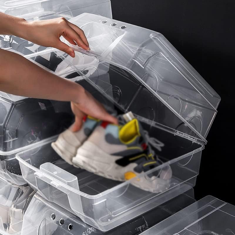 TJLSS prozirna kutija za obuću kutija za skladištenje kućišta plastična cipela za cipele za skladištenje cipela