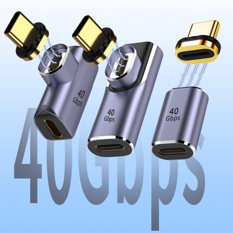 Gelrhonr 40Gbps USB C magnetski adapter, USB4.0 24 PIN PD 100W 40GB / s Brzi naboj i prijenos
