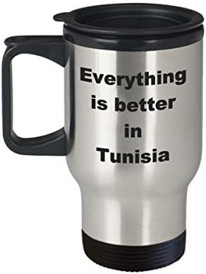 Tunis turistička krigla - smiješna sarkastična novost od nehrđajućeg čelika kafe ideja za čaj za kafu