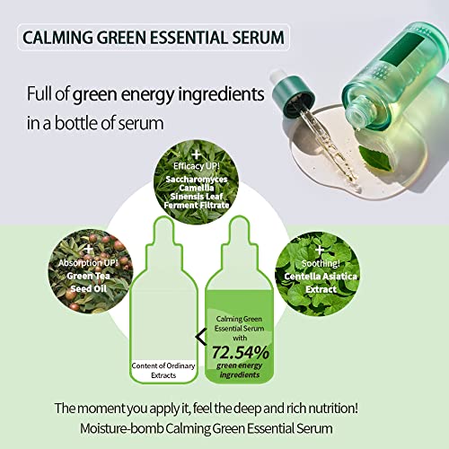 lapalette Beauty umirujući zeleni esencijalni Serum. Hidratantna ampula, veganska, 35ml / 1.18 fl. oz. / Serum za akne, prištić-zelena Energija72.54%, SUPER CENTELLA™, nemasni, bez parabena, korejski
