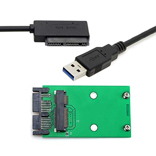CABLECC USB 3.0 u mSATA 50pin SSD i 1.8 Micro SATA 7 + 9 16pin adapter Dodajte na kartice PCBA USB 3.0 u MSATA
