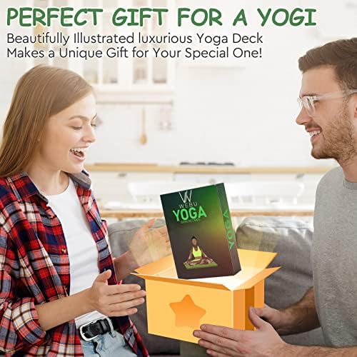 WEBU YOGA CARDS DECK - JOGA kartice sekvence sa 51 joga Pose i besplatni instruktivni video snimci | Prijenosni,