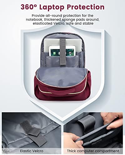 Lovevook backpack za žene za žene, 15,6 inča tanka kočnica sa zasebnim računarskom pretinkom za poslovni posao putovanja