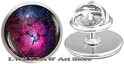 Purple Nebula Pin, ljubičasta brašna, Galaxy Jewelry, Broš sa maglicom, ljubičasto broš, ljubičasti pin, M35
