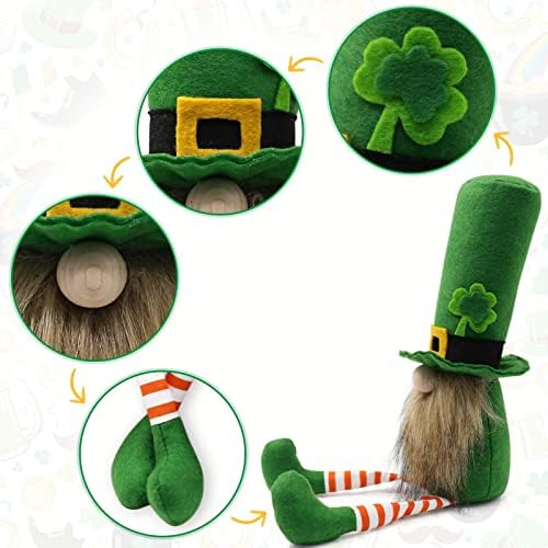 Ciyvolyeen set od 2 St.Patrick's Gnomes Rainbow Tonte Handmade Irish Leprechaun Nisse za Day Irish Saint Paddy's