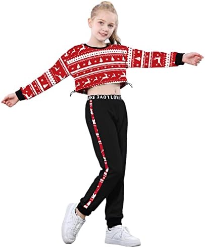 Betlineline Girls 2 komada odijela Slatka Active odjeća Jesen Zima set odjeće, 4T-14 godina