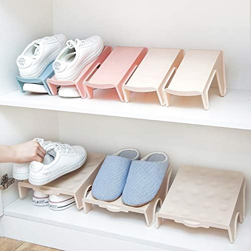ZEELYDE stalak za cipele, slojeviti plastični plastični kabinet za cipele polica za skladištenje ormar za spavanje dnevne sobe 10x20,5x14cm sretan