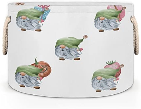Scandinavian Gnome Uskršnja jaja velike okrugle košare za skladištenje basketa za pranje rublja sa ručkim košarom za skladištenje za skladištenje za kupaonice kante za organizovanje vrtića za kockice