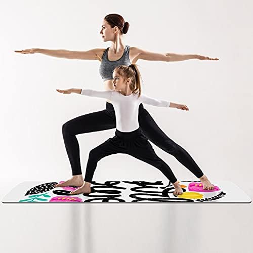 6mm Extra Thick Yoga Mat, Girl Power Print Eco-Friendly TPE exercise Mats Pilates Mat sa za