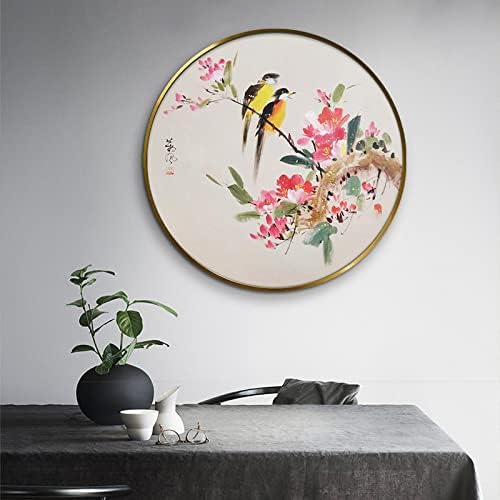 Velika uljana slika,izuzetno velika zidna Umjetnost orijentalna slika cvjetova šljive ptica ručno oslikana