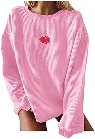 Crewneck Dukseri za tinejdžerske djevojke, ženska dukserica labava vafla Daisy grafički casual dugih rukava Basic Bluza pulover