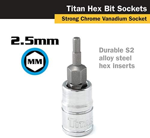 Titan 15600 1/4-inčni pogon x 2.5 mm Hex bit utičnica