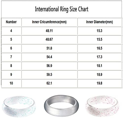 2023 Novi silikonski prsten 5,7 mm široki prsten joga prstena sportski prsten biserni svijetli