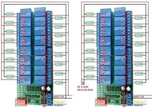 Zym119 DC 12V relejni modul 16-kanalni modbus RTU RS485 relejna ploča za relej PLC kontroler serijski